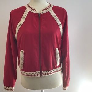 Free People baseball pink jacket